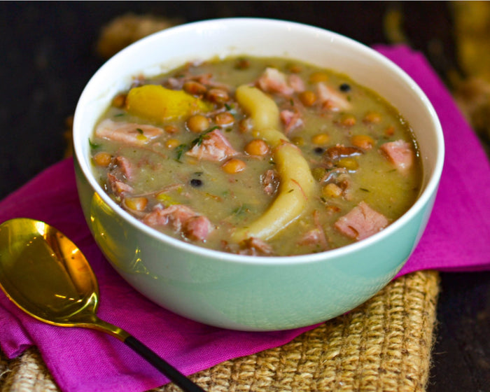 Gungo soup with pigstail