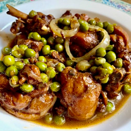 Serving of Chicken in Green Peas